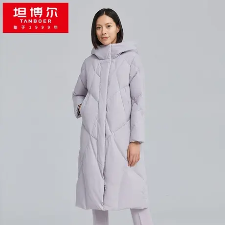 【商场同款】坦博尔羽绒服女士长款保暖外套冬TB211780断码清仓商品大图