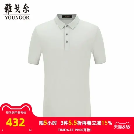【商场同款】雅戈尔男士短袖T恤夏季新款官方商务休闲短袖男商品大图