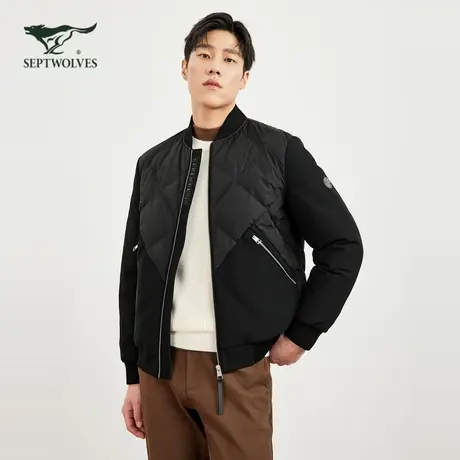 七匹狼短款羽绒服男士2025新款冬季加厚保暖棉服中年爸爸外套男装商品大图