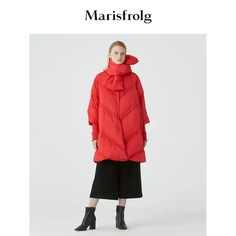 【轻云羽绒】玛丝菲尔冬季白鹅绒红色零压轻暖羽绒服图片