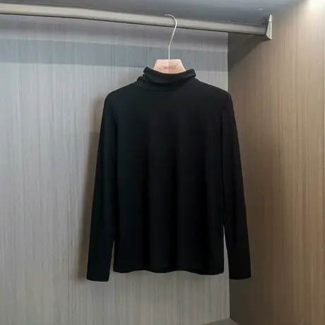 时尚气质显瘦针织打底衫2021年秋冬新款女士温柔洋气半高领套头商品大图