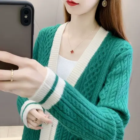 开衫毛衣女外套2023年新款爆洋气减龄秋季今年流行的针织衫上衣潮商品大图