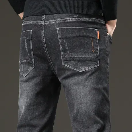 春季牛仔长裤男士修身小脚休闲男裤子2024年新款春秋款秋冬款冬季商品大图