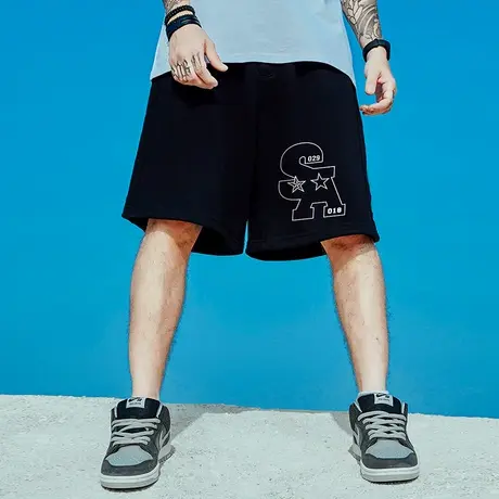 夏季胖子宽松短裤男潮牌ins运动裤加肥加大五分裤大码裤子篮球裤图片