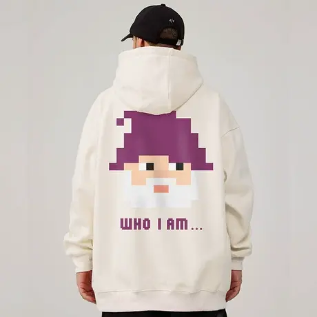 国潮oversize港风圆领卫衣男生潮牌胖子潮流大码男装春秋冬款加绒商品大图