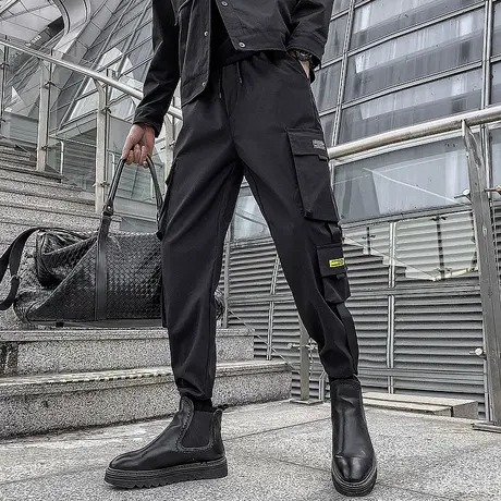 伞兵工装裤男潮牌束脚机能春秋季百搭韩版潮流休闲裤子黑暗系男装商品大图