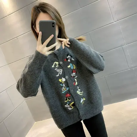 毛衣2024年新款女装春秋季春款春装女士针织开衫宽松百搭外穿爆款商品大图