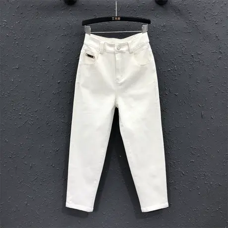 欧货2023秋季新款高腰显瘦哈伦牛仔裤女宽松休闲百搭老爹萝卜裤潮商品大图