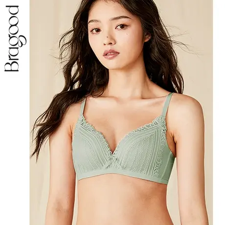 内衣女文胸薄款夏季小胸聚拢胸罩大胸显小聚拢性感无钢圈法式蕾丝商品大图