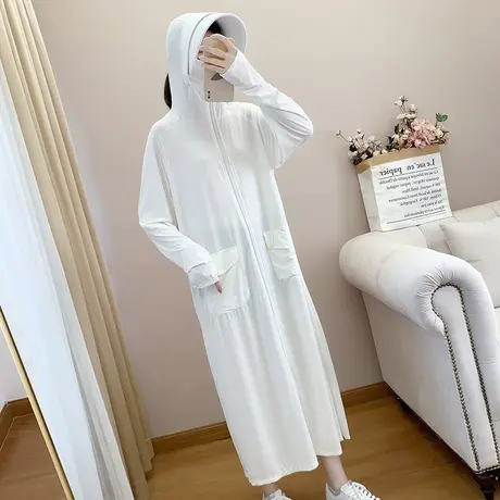 防晒衣女款夏季2023新款防紫外线外套防晒衣长款全身中长款防晒服图片