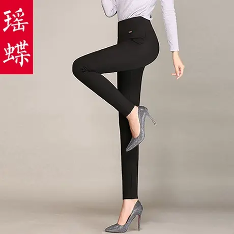 女长裤春秋2023新款工装裤子显瘦百搭小脚裤显瘦高腰打底外穿薄款图片