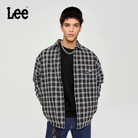 Lee商场同款23秋冬新品舒适多色格纹夹棉衬衫棉服男LMT006258201图片