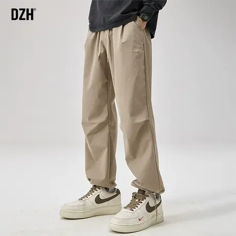 男士 美式高街裤子男秋季束脚2023新款hiphop速干工装裤运动长裤商品大图