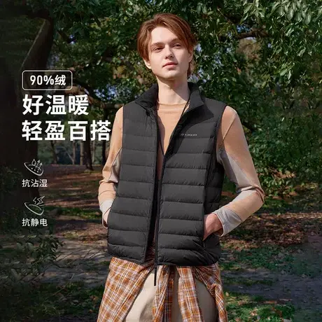 坦博尔坦博尔秋冬新款男百搭轻薄羽绒马甲基础休闲保暖外套商品大图