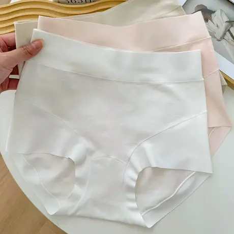 无痕高腰内裤女士纯棉大码收腹全裤7A抑菌打底短裤全棉包臀夏薄款图片