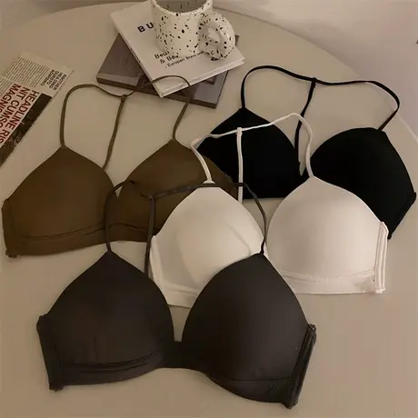 2024新款带胸垫白色吊带背心女夏季内搭文胸一体女士打底美背上衣图片