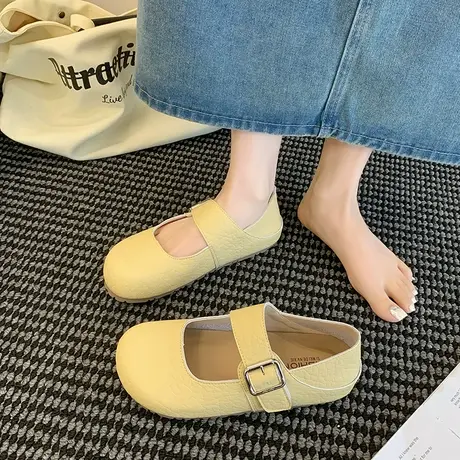 法式复古玛丽珍鞋女2025年新款夏季高级配裙子小皮鞋平底气质单鞋图片