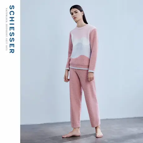 SCHIESSER舒雅女士暖绒绒半边绒加绒加厚睡衣家居服套装21464H图片