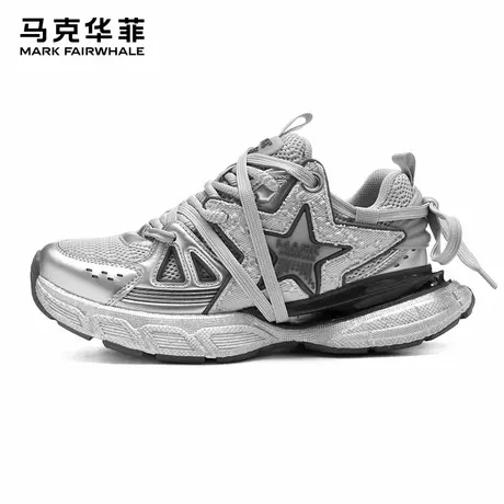 马克华菲新款2025潮牌夏季男鞋双鞋带老爹鞋高级感爆款增高星星鞋商品大图