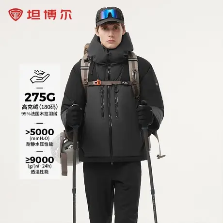 坦博尔2025冬季新款男士高性能户外羽绒服休闲运动百搭保暖外套商品大图
