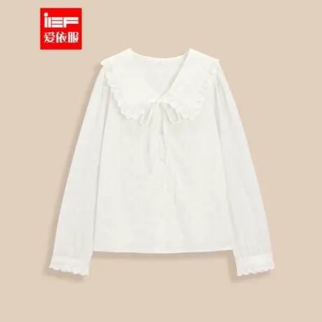 IEF/爱依服【微胖】大码女装2025秋季新款法式甜美少女风百搭衬衫商品大图