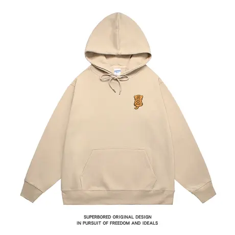 2023秋冬季新款潮流卡通小老虎卫衣男宽松长袖连帽情侣装秋季上衣图片