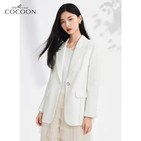 如花在野|MISSCOCOON法式小香风外套女2023新款春季高级休闲西装商品大图