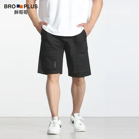 胖哥哥夏季多口袋大码工装短裤男宽松加肥加大五分裤子男运动裤潮商品大图