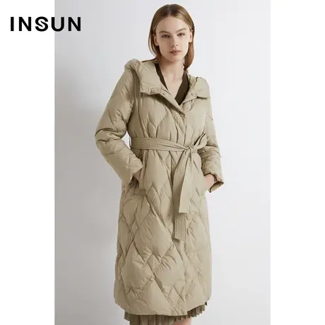 INSUN恩裳线上专选冬季蓬松羽绒服中长款图片