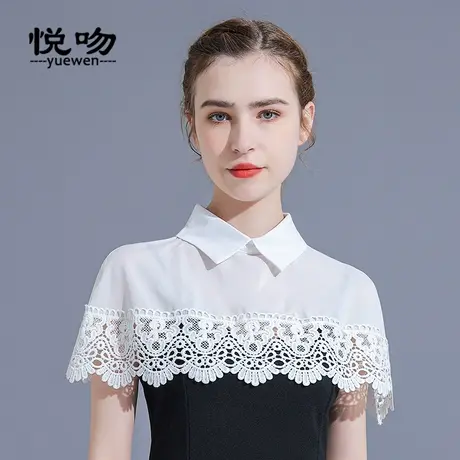 配裙子的外搭罩衫薄款衬衫领斗篷小披肩女夏百搭短款网纱坎肩上衣商品大图