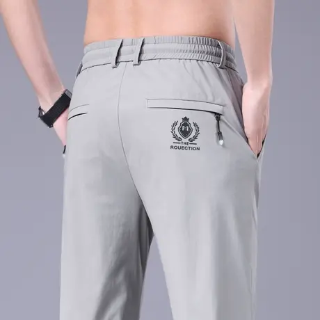 夏季薄款运动休闲裤男士冰丝滑速干防水户外沙滩防晒凉凉快男裤子图片