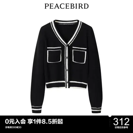 太平鸟女士时尚年冬季新款小香风线套衫商品大图