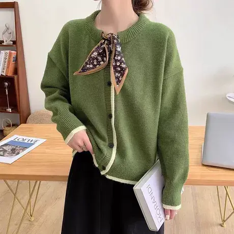 【直播】宽松短裤针织开衫商品大图