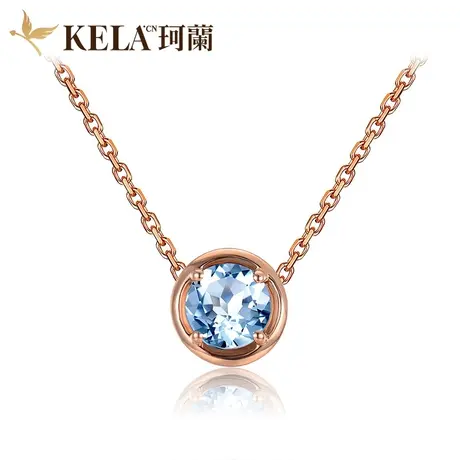 珂兰彩宝 9K金天然托帕石石榴石紫晶吊坠女至佳送礼珠宝 缘情P商品大图