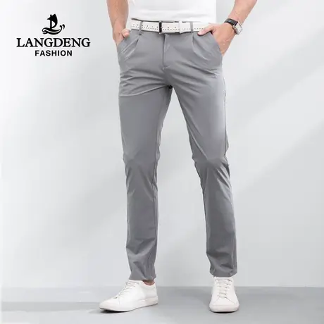 浪登四面弹男士休闲裤2022春秋季新款易打理裤直筒长裤商务西裤商品大图