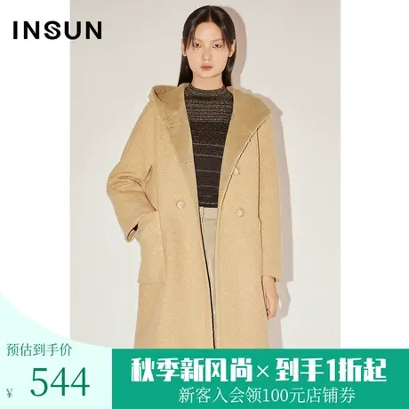 【奥莱专享】恩裳冬季经典圈圈毛设计手感融软直身通勤毛呢外套商品大图