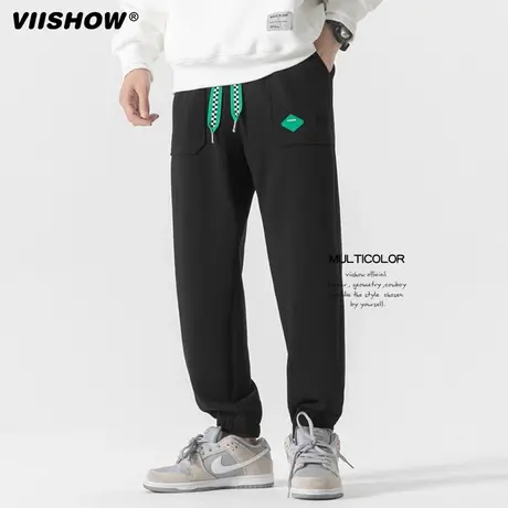 VIISHOW春秋季日系复古潮牌休闲运动裤男士宽松百搭裤子男卫裤男商品大图