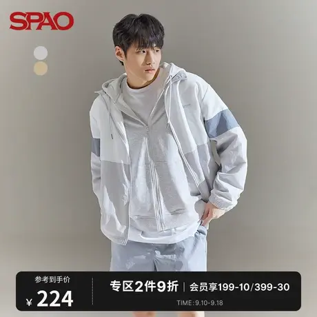 SPAO男士外套夏季新款防风休闲宽松夹克SPJJC23C21图片