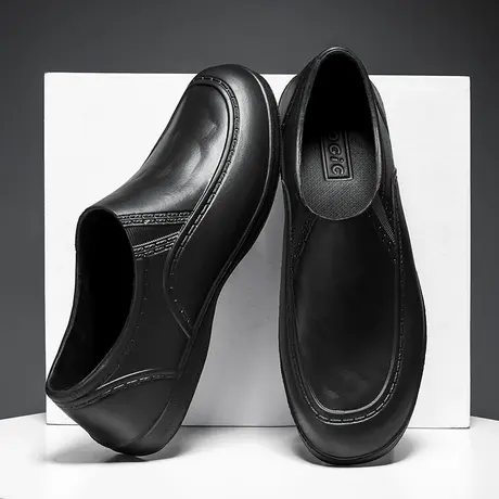 雨鞋男士时尚厨房厨师防滑耐磨工作鞋水鞋男款套鞋胶鞋防水鞋雨靴商品大图