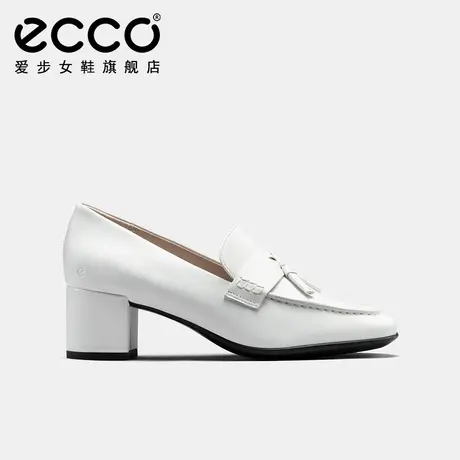 ECCO爱步乐福鞋女鞋 2024春季新款法式单鞋粗跟高跟鞋 型塑290943图片