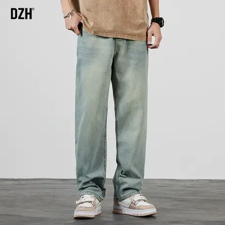 男士秋冬新款牛仔裤男直筒宽松水洗裤子2023新款长裤男款大码男裤商品大图