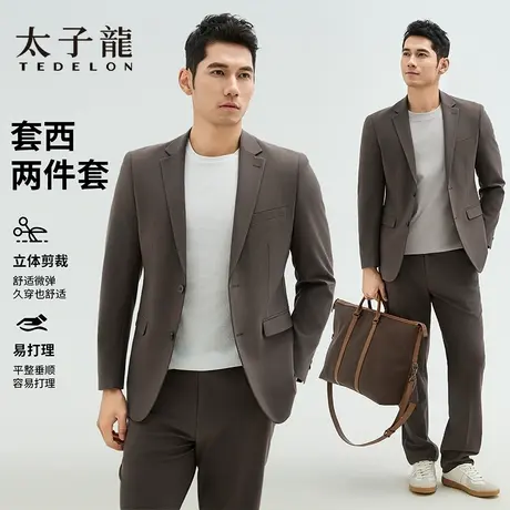 TEDELON/太子龙25年西服套装男士新商务新款上班工作绅士风套西男图片