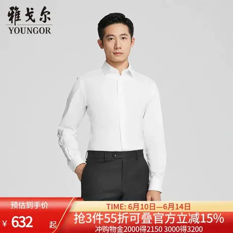 【商场同款】雅戈尔男士长袖衬衫春秋新款官方商务休闲长袖衬衫男商品大图