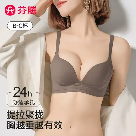 芬腾内衣女大胸显小2025新款爆款聚拢收副乳防下垂美背无痕文胸罩商品大图