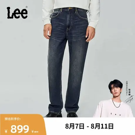 【张凌赫代言】Lee商场同款25秋冬新品753舒适直筒深蓝色男牛仔裤商品大图