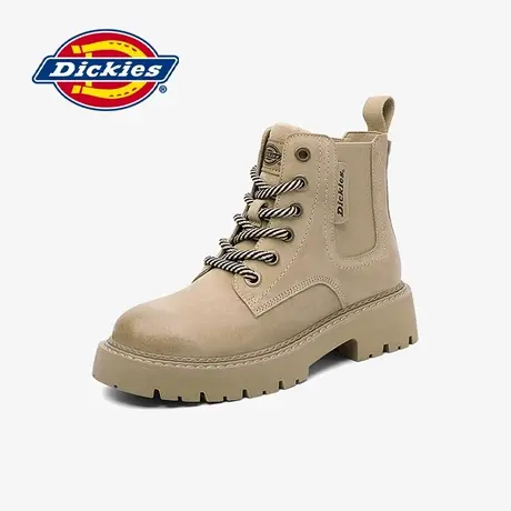 Dickies马丁靴女2025秋冬季户外休闲厚底工装靴防滑英伦切尔西靴图片