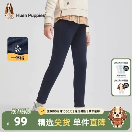 暇步士童装女童一体绒长裤冬装新款儿童休闲打底裤宝宝保暖裤图片