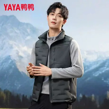 YAYA鸭鸭轻薄羽绒服马夹男士短款2025年新款冬季时尚外穿马甲背心商品大图