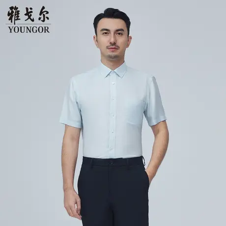 雅戈尔奥莱 商场同款男士短袖衬衫新款官方正品商务休闲短袖衬衫商品大图