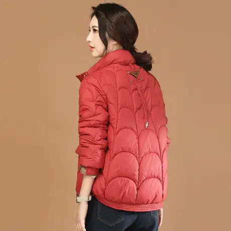 韩潮袭人立领加厚红色棉衣棉服外套女2023冬季新款宽松显瘦面包服商品大图